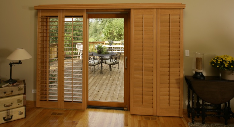 Orlando wood shutter sliding door